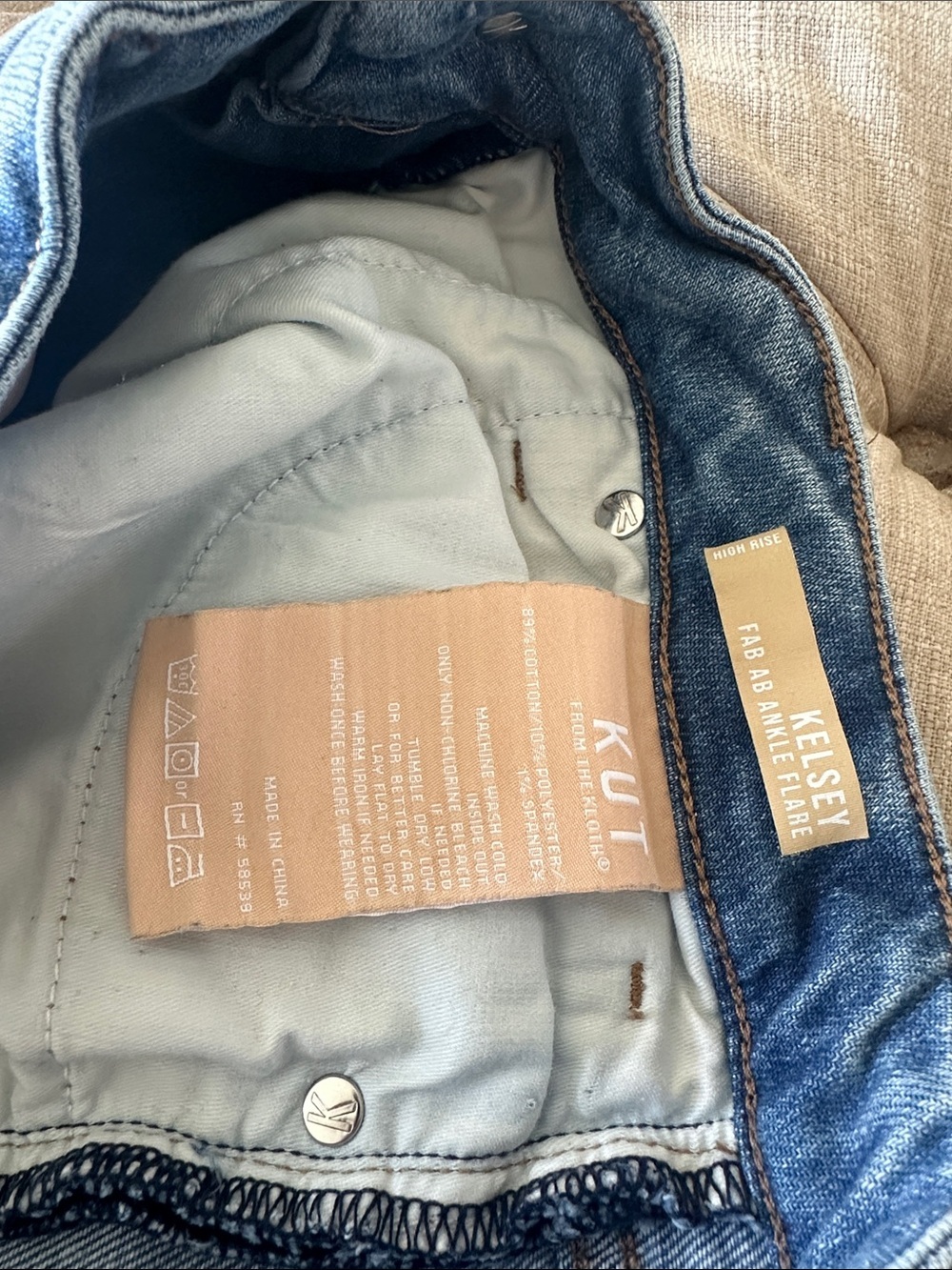 Kut from the Kloth Blue Straight Leg Jeans - Picture 8 of 11